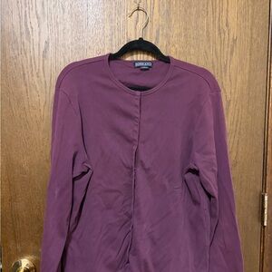 Lands' End Women's Purple Button Down Shirt